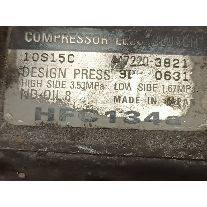 Recambio de compresor aire acondicionado para chrysler pt cruiser (pt) 2.0 classic referencia OEM IAM 4472203821 10S15C  Recambio de compresor aire acondicionado para chrysler pt cruiser (pt) 2.0 classic referencia OEM IAM 4472203821 10S15C