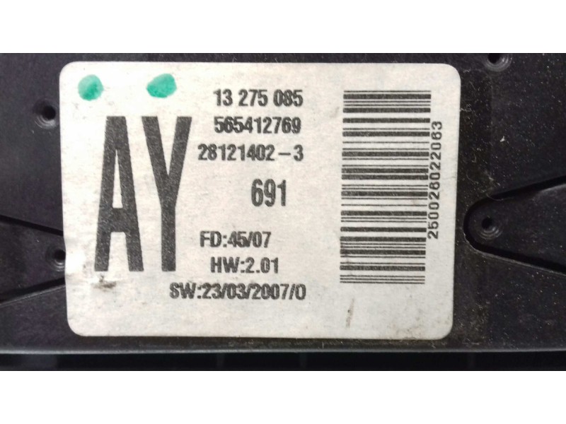 Recambio de pantalla multifuncion para opel zafira b cosmo referencia OEM IAM 13275085 565412769 JOHNSON CONTROLS