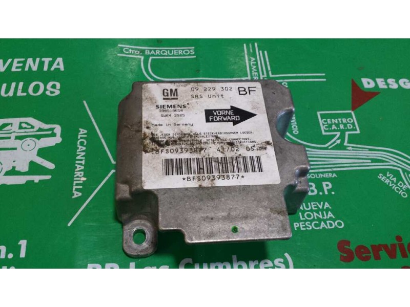 Recambio de centralita airbag para opel astra g berlina club referencia OEM IAM 09229302BF 330518650 5WK42925