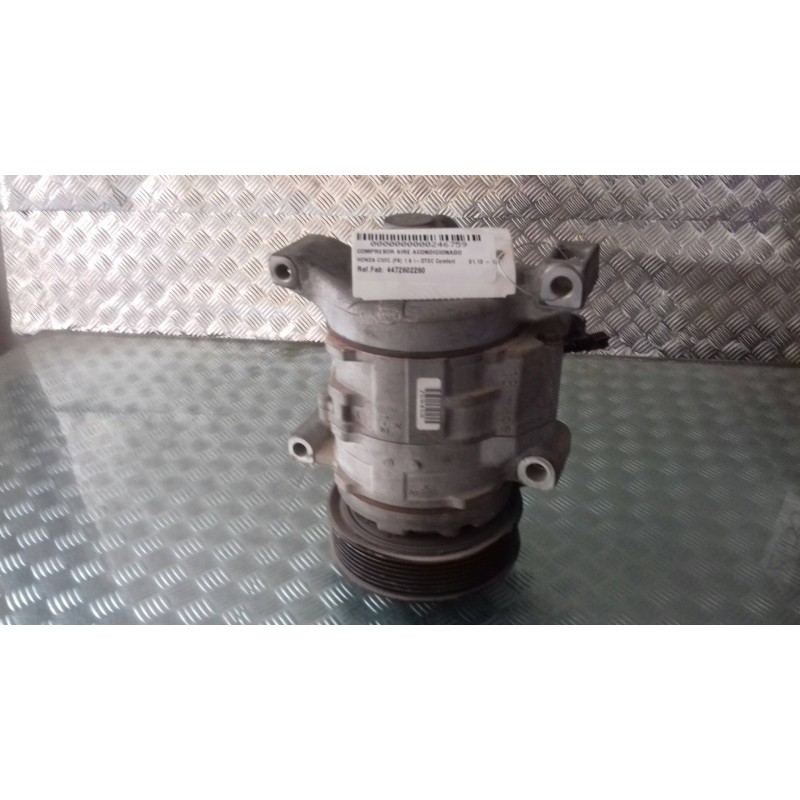 Recambio de compresor aire acondicionado para honda civic (fk) 1.6 i-dtec comfort referencia OEM IAM 4472602260 10SRE18C DENSO