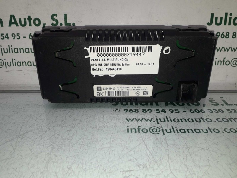 Recambio de pantalla multifuncion para opel insignia berlina edition referencia OEM IAM 12844841G A2C53363871 