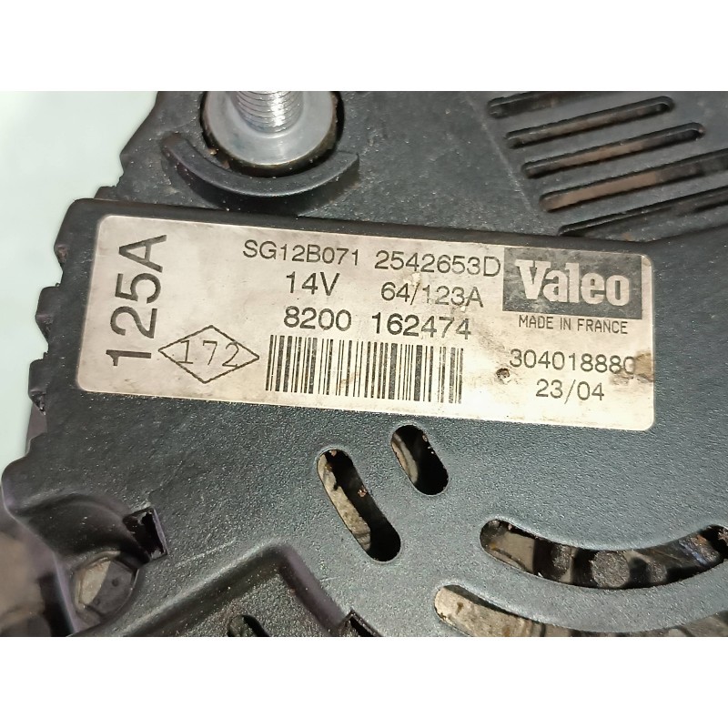 Recambio de alternador para mitsubishi space star (dg0) 1900 di-d avance referencia OEM IAM 8200162474 VALEO 125A