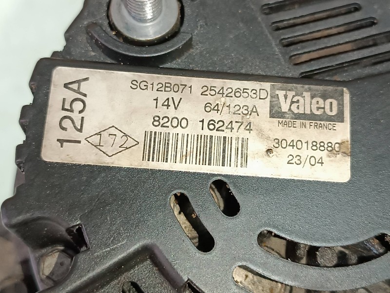 Recambio de alternador para mitsubishi space star (dg0) 1900 di-d avance referencia OEM IAM 8200162474 VALEO 125A