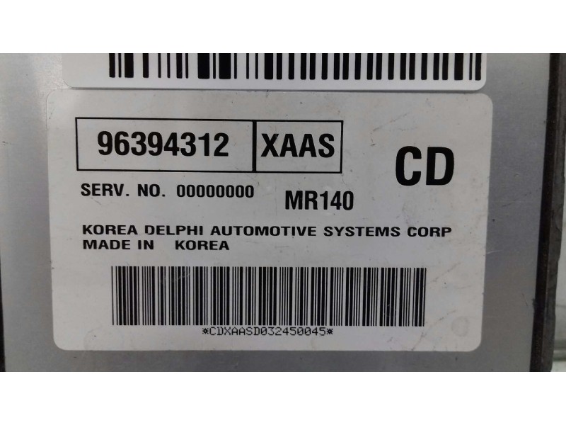 Recambio de centralita motor uce para chevrolet kalos 1.4 se referencia OEM IAM 96394312  DELPHI