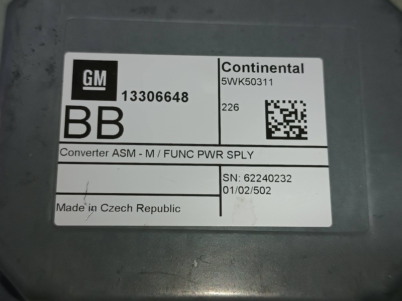 Recambio de modulo electronico para opel mokka excellence referencia OEM IAM 13306648 5WK50311 CONTINENTAL