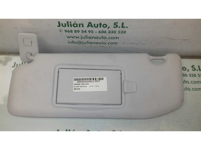 Recambio de parasol izquierdo para peugeot 208 access referencia OEM IAM   