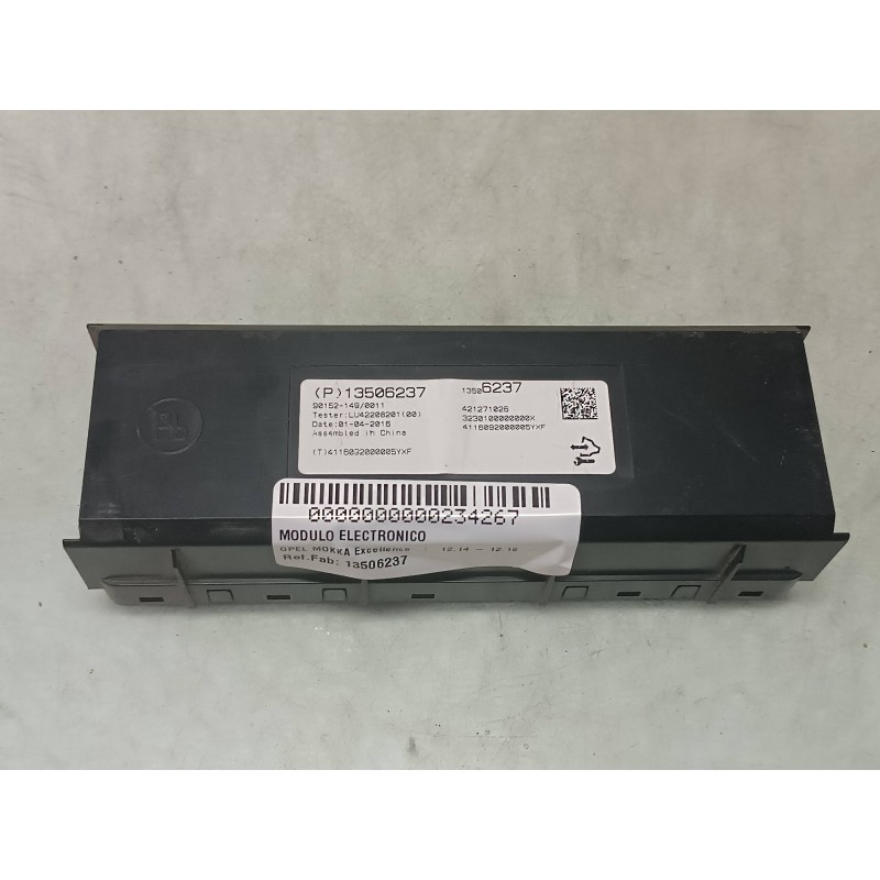 Recambio de modulo electronico para opel mokka excellence referencia OEM IAM 13506237 901521490011 