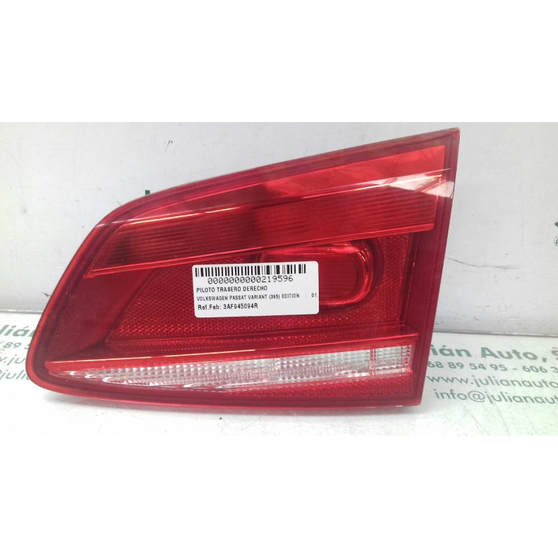 Recambio de piloto trasero derecho interior para volkswagen passat variant (365) edition referencia OEM IAM 3AF945094R 605512 IN