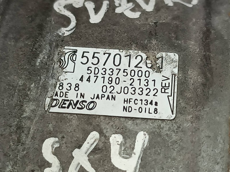 Recambio de compresor aire acondicionado para suzuki sx4 rw (ey) gl+ referencia OEM IAM 4471902131  DENSO