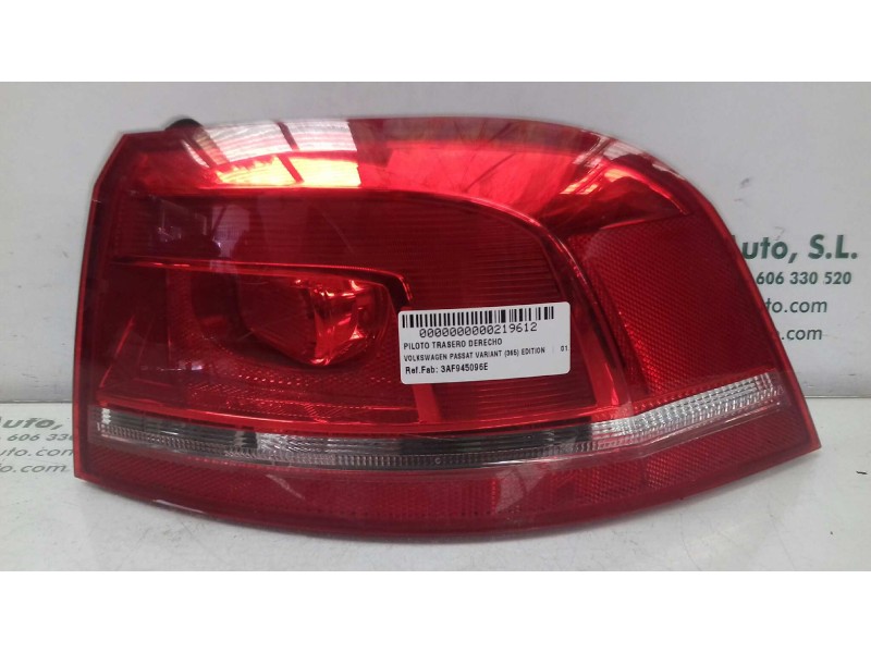 Recambio de piloto trasero derecho para volkswagen passat variant (365) edition referencia OEM IAM 3AF945096E 605002 EXT - ALETA
