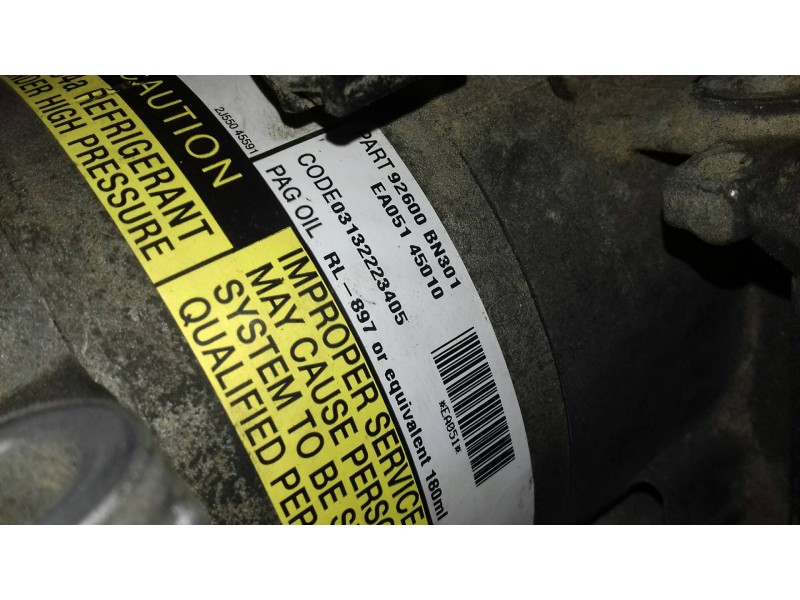 Recambio de compresor aire acondicionado para nissan primera berlina (p12) acenta referencia OEM IAM 92600BN301  CALSONIC