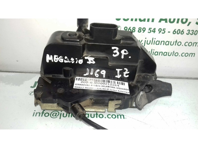 Recambio de cerradura puerta delantera izquierda para renault megane ii berlina 3p confort authentique referencia OEM IAM 086016