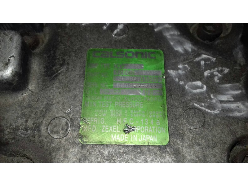 Recambio de compresor aire acondicionado para nissan almera (n15) competence (1998) referencia OEM IAM 926001M918 DKV11D CALSONI Recambio de compresor aire acondicionado para nissan almera (n15) competence (1998) referencia OEM IAM 926001M918 DKV11D CALSONI