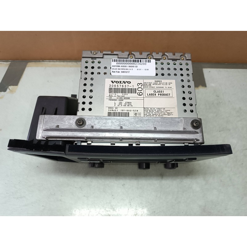 Recambio de sistema audio / radio cd para volvo s60 berlina 2.4 d referencia OEM IAM 306576371 9491792 9491217
