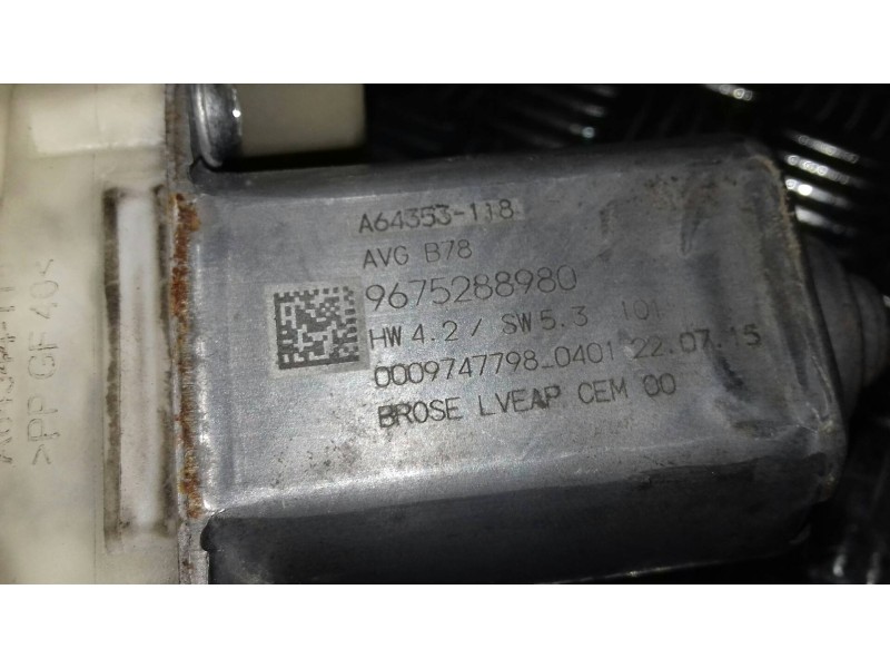 Recambio de elevalunas delantero izquierdo para citroen c4 picasso feel referencia OEM IAM 9675924780 C06446200 ELLECTRICO