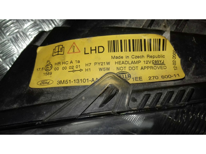 Recambio de faro izquierdo para ford focus c-max (cap) trend (d) referencia OEM IAM 3M5113101AA 27060011 