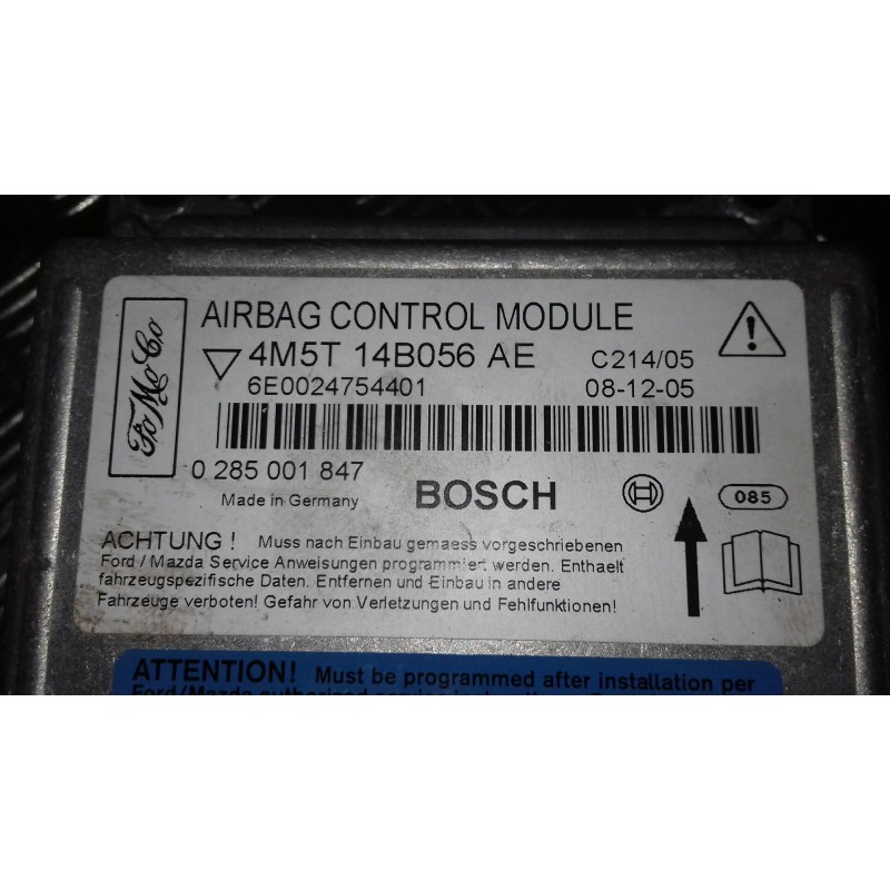 Recambio de centralita airbag para ford focus c-max (cap) trend (d) referencia OEM IAM 4M5T14B056AE 0285001847 BOSCH