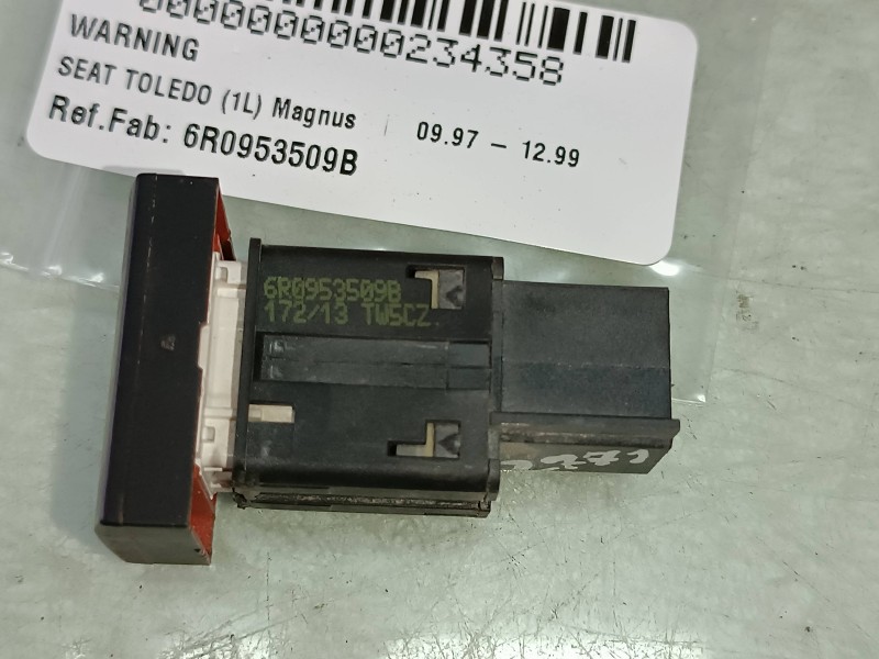Recambio de warning para seat toledo (1l) magnus referencia OEM IAM 6R0953509B  CONECTOR 4 PINES