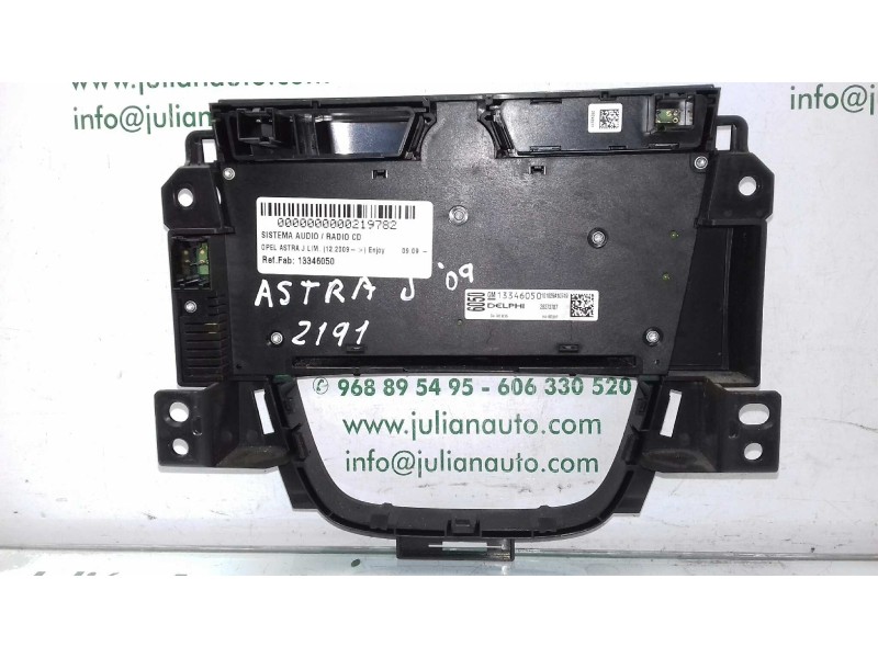 Recambio de sistema audio / radio cd para opel astra j lim. enjoy referencia OEM IAM 13346050 28273787 