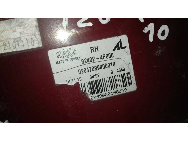 Recambio de piloto trasero derecho para hyundai i20 classic referencia OEM IAM 924024P000  