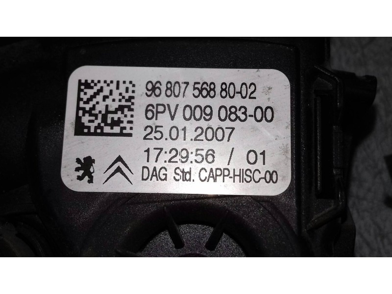 Recambio de pedal acelerador para citroen c3 hdi 70 collection referencia OEM IAM 968075688002 6PV00908300 5 PINES