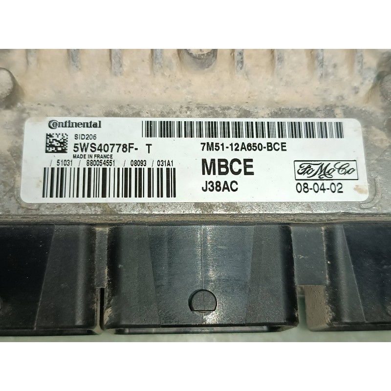 Recambio de centralita motor uce para ford focus lim. (cb4) titanium referencia OEM IAM 7M5112A650BCE 5WS40778F CONTINENTAL