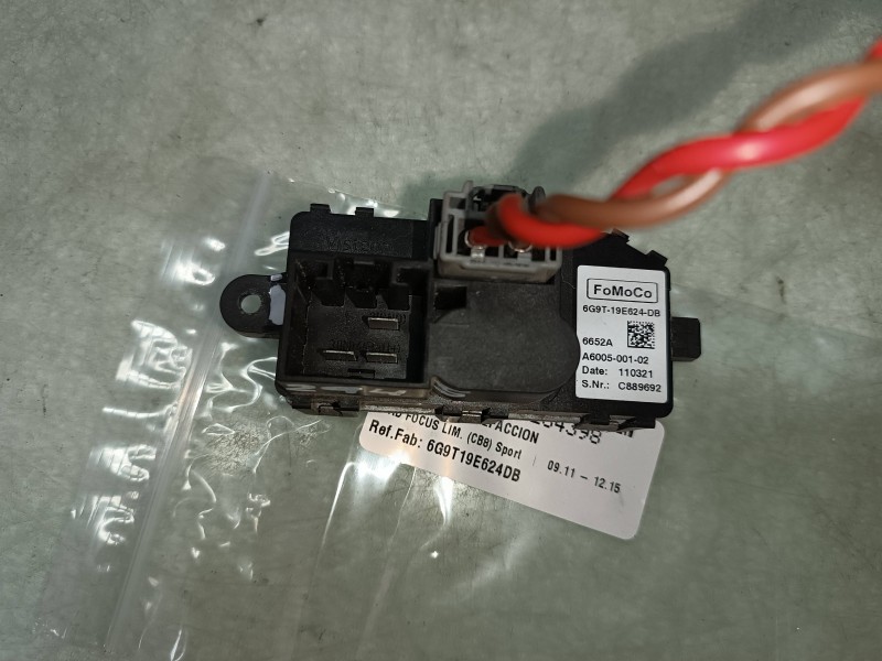 Recambio de resistencia calefaccion para ford focus lim. (cb8) sport referencia OEM IAM 6G9T19E624DB A600500102 FOMOCO