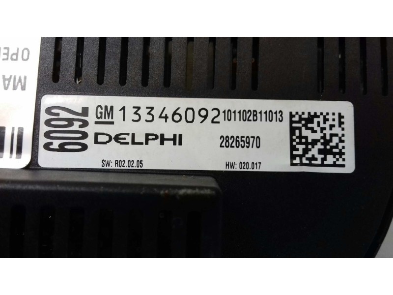 Recambio de mando climatizador para opel astra j lim. enjoy referencia OEM IAM 13346092 28265970 