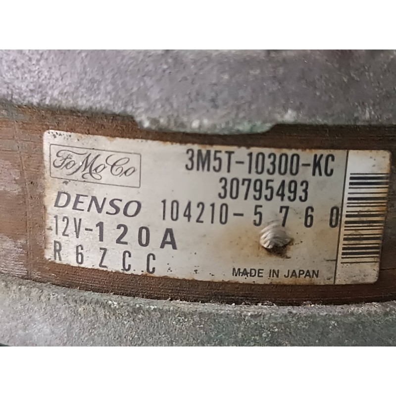 Recambio de alternador para ford focus c-max (cap) trend (d) referencia OEM IAM 3M5T10300KC R6ZCC 1042105760