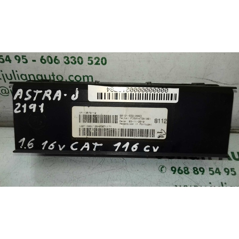 Recambio de centralita aire acondicionado para opel astra j lim. enjoy referencia OEM IAM 13578112 90151632 