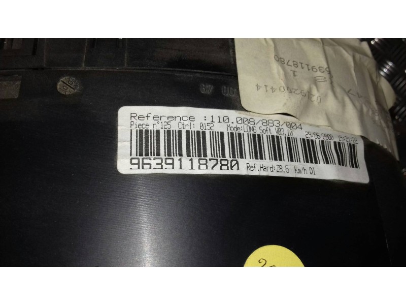 Recambio de cuadro instrumentos para peugeot 607 (s1) pack referencia OEM IAM 9639118780 110008883004 VDO
