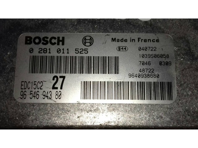 Recambio de centralita motor uce para peugeot 206 berlina xt referencia OEM IAM 9654694380 0281011525 BOSCH