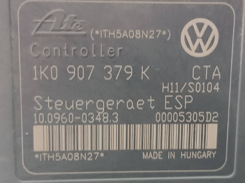 Recambio de abs para volkswagen golf v berlina (1k1) highline referencia OEM IAM 1K0614517H 1K0907379K ATE