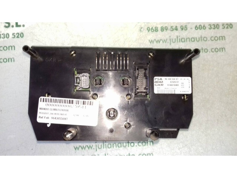 Recambio de mando climatizador para peugeot 206 berlina xt referencia OEM IAM 96430550XT 9140010483 E242601