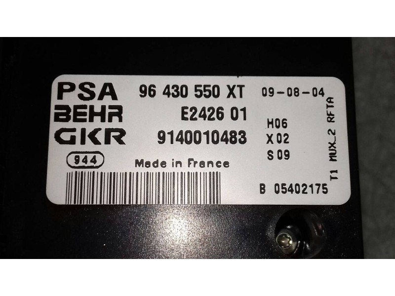 Recambio de mando climatizador para peugeot 206 berlina xt referencia OEM IAM 96430550XT 9140010483 E242601