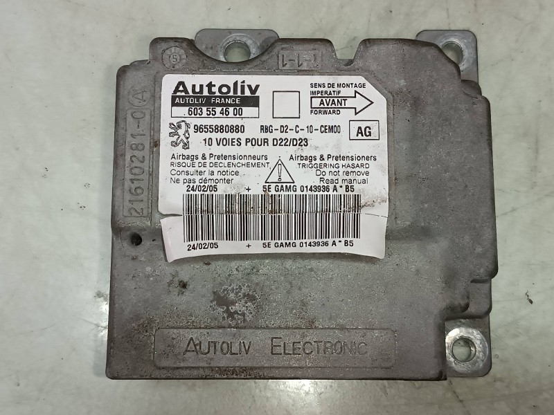 Recambio de centralita airbag para peugeot 407 st confort referencia OEM IAM 9655880880 603554600 AUTOLIV