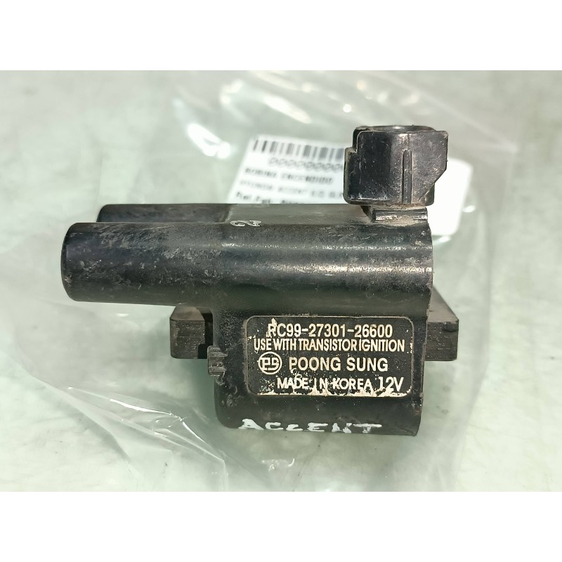 Recambio de bobina encendido para hyundai accent (lc) gls referencia OEM IAM PC992730126600  CONECTOR 2 PINES