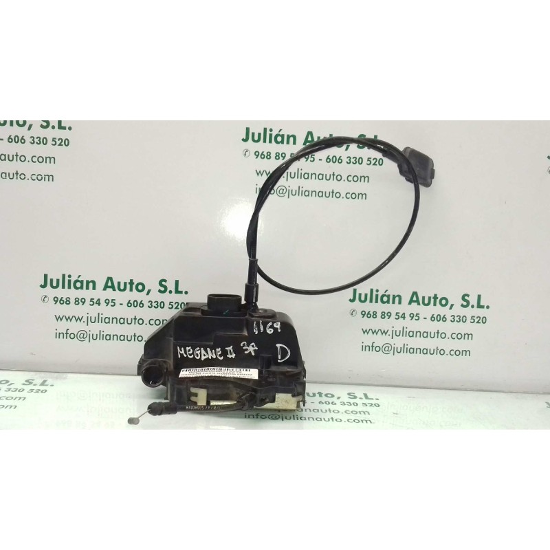 Recambio de cerradura puerta delantera derecha para renault megane ii berlina 3p confort authentique referencia OEM IAM   4 PINE