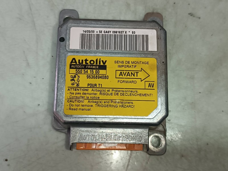 Recambio de centralita airbag para peugeot 206 berlina xr referencia OEM IAM 9636894080 550541500 AUTOLIV