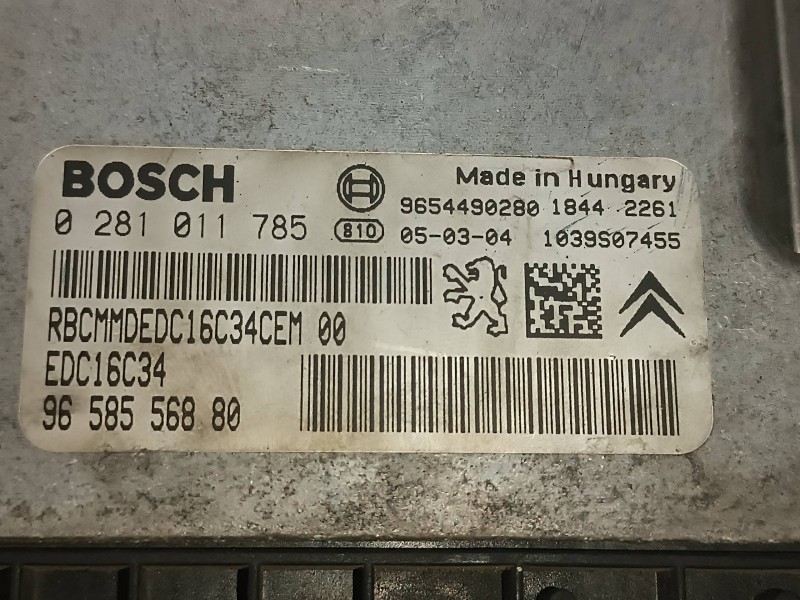 Recambio de centralita motor uce para citroen c3 hdi 70 furio referencia OEM IAM 0281011785  