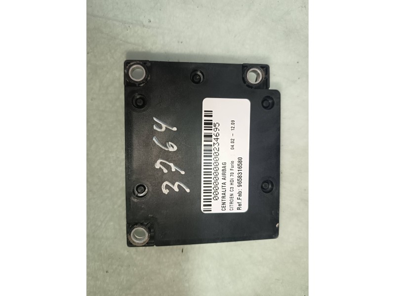 Recambio de centralita airbag para citroen c3 hdi 70 furio referencia OEM IAM 9658316580  