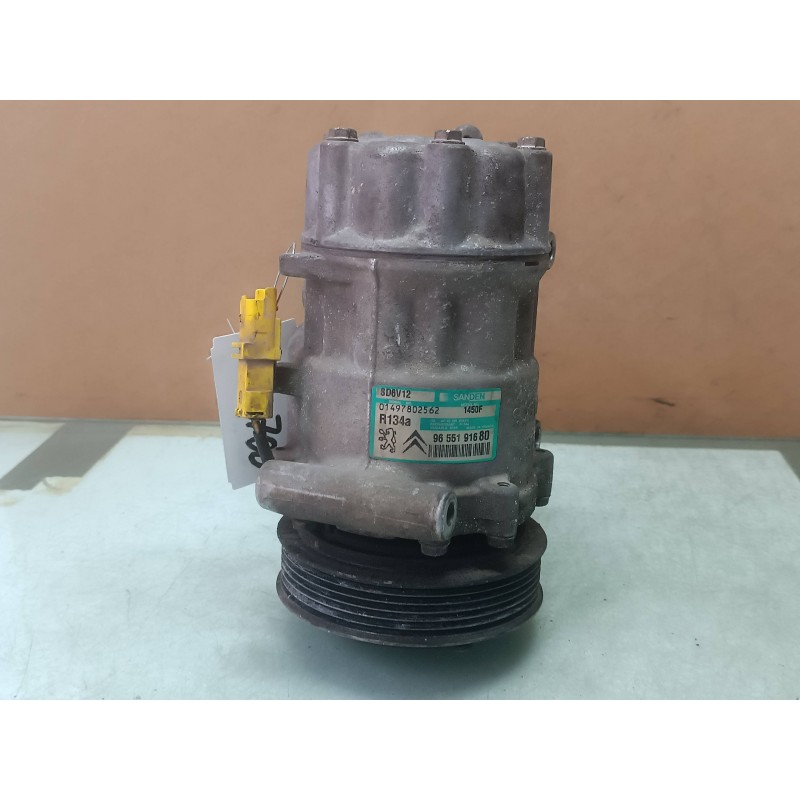 Recambio de compresor aire acondicionado para citroen c3 hdi 70 furio referencia OEM IAM 9655191680 SD6V12 SANDEN