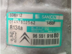 Recambio de compresor aire acondicionado para citroen c3 hdi 70 furio referencia OEM IAM 9655191680 SD6V12 SANDEN 2