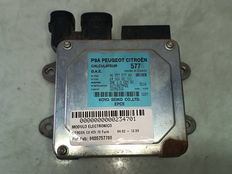 Recambio de modulo electronico para citroen c3 hdi 70 furio referencia OEM IAM 9655757780 6900000711 