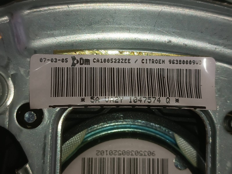Recambio de airbag delantero izquierdo para citroen c3 hdi 70 furio referencia OEM IAM 96380009VD CA100522ZEE 