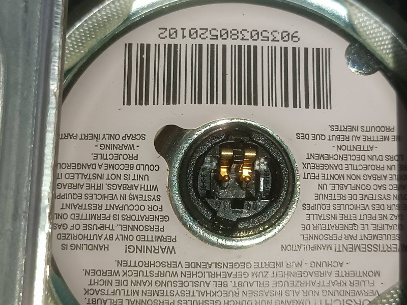 Recambio de airbag delantero izquierdo para citroen c3 hdi 70 furio referencia OEM IAM 96380009VD CA100522ZEE 