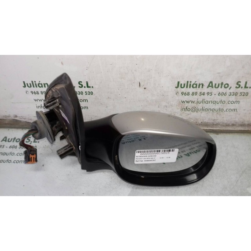 Recambio de retrovisor derecho para peugeot 206 berlina xt referencia OEM IAM 96480957XT  ELECTRICO