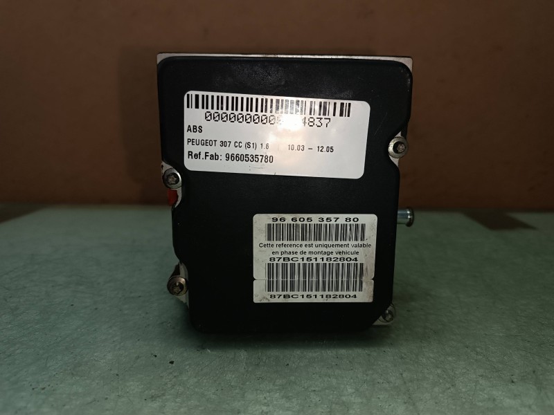 Recambio de abs para peugeot 307 cc (s1) 1.6 referencia OEM IAM 9660535780 0265950374 9649988180