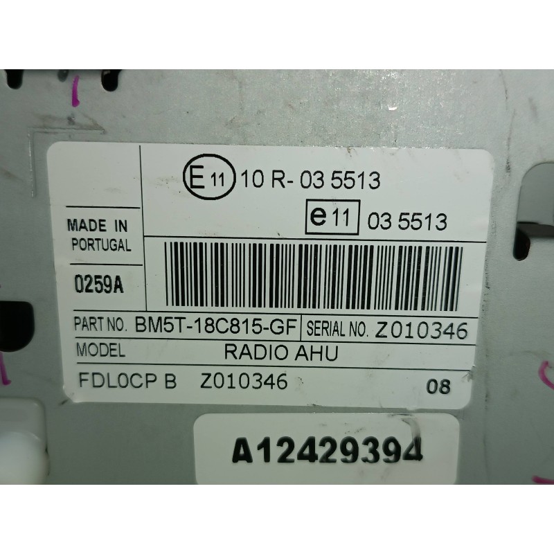 Recambio de sistema audio / radio cd para ford focus lim. (cb8) ambiente referencia OEM IAM BM5T18C815GF RADIO AHU 