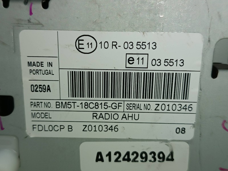 Recambio de sistema audio / radio cd para ford focus lim. (cb8) ambiente referencia OEM IAM BM5T18C815GF RADIO AHU 